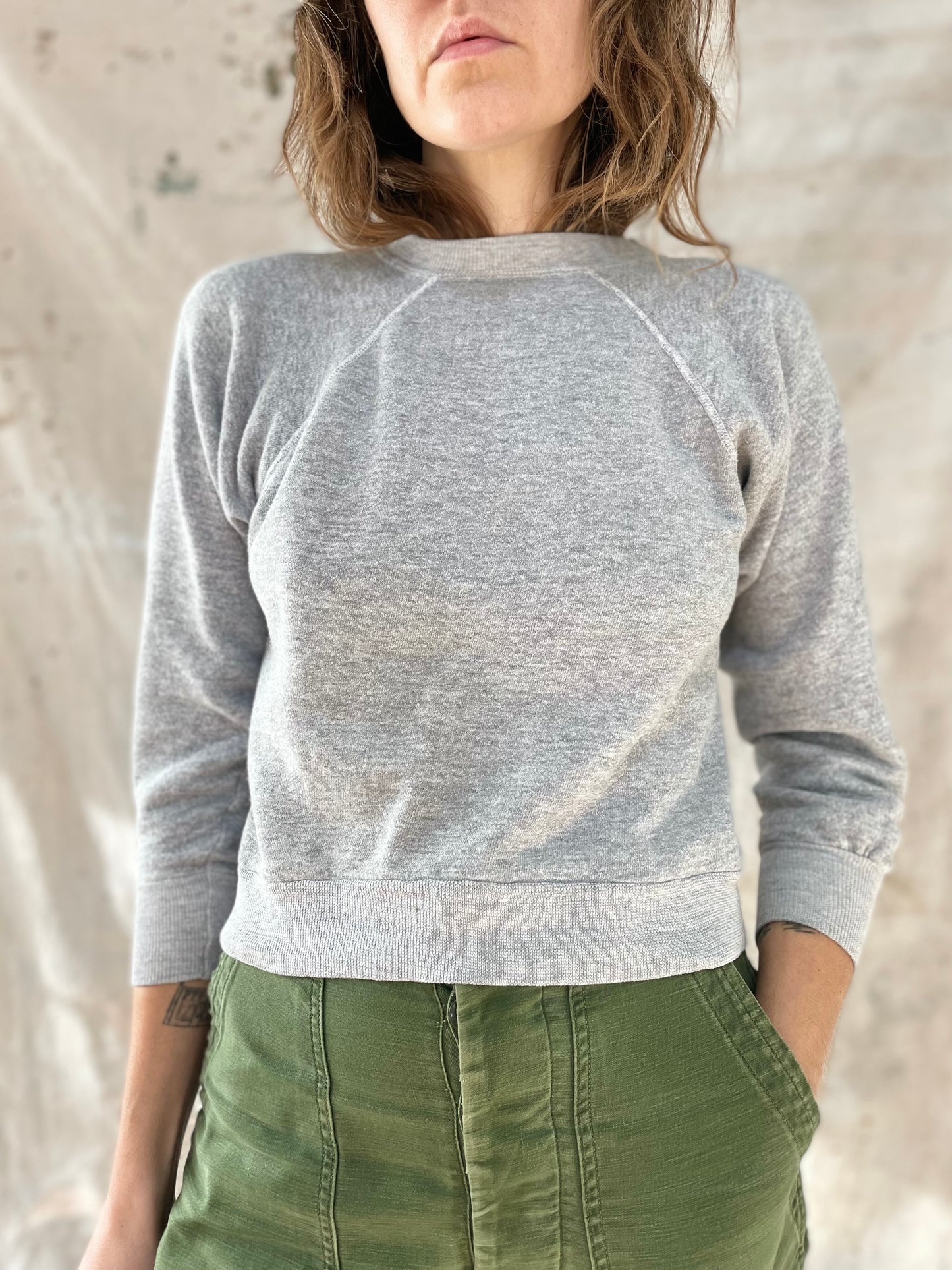 70s Blank Grey Sweatshirt