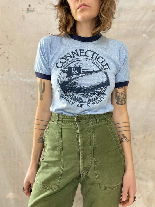 80s Connecticut: A Whale Of A State Ringer Tee