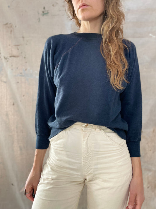 70s Blank Navy Blue Sweatshirt