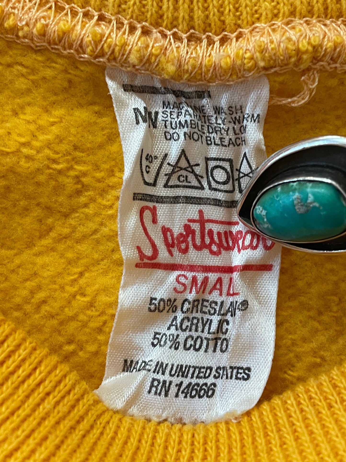 70s Blank Marigold Short Sleeve Sweatshirt