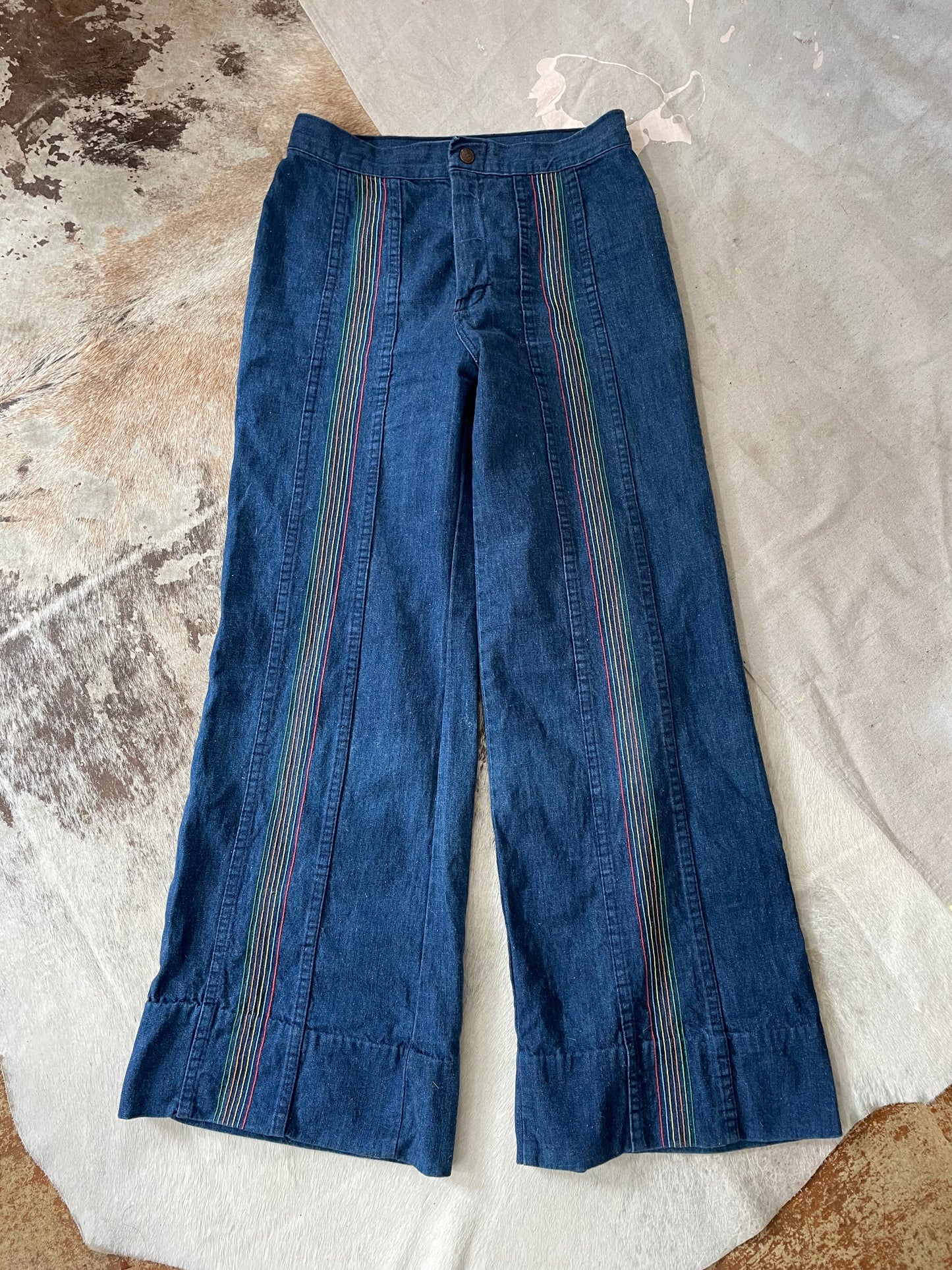 60s/70s Rainbow Bell Bottom Jeans