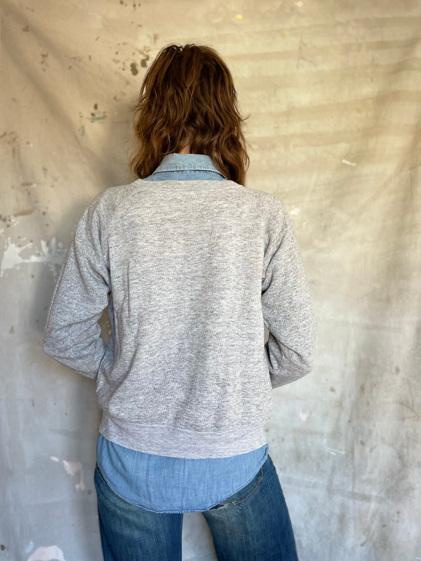 70s/80s Blank Heather Grey Sweatshirt