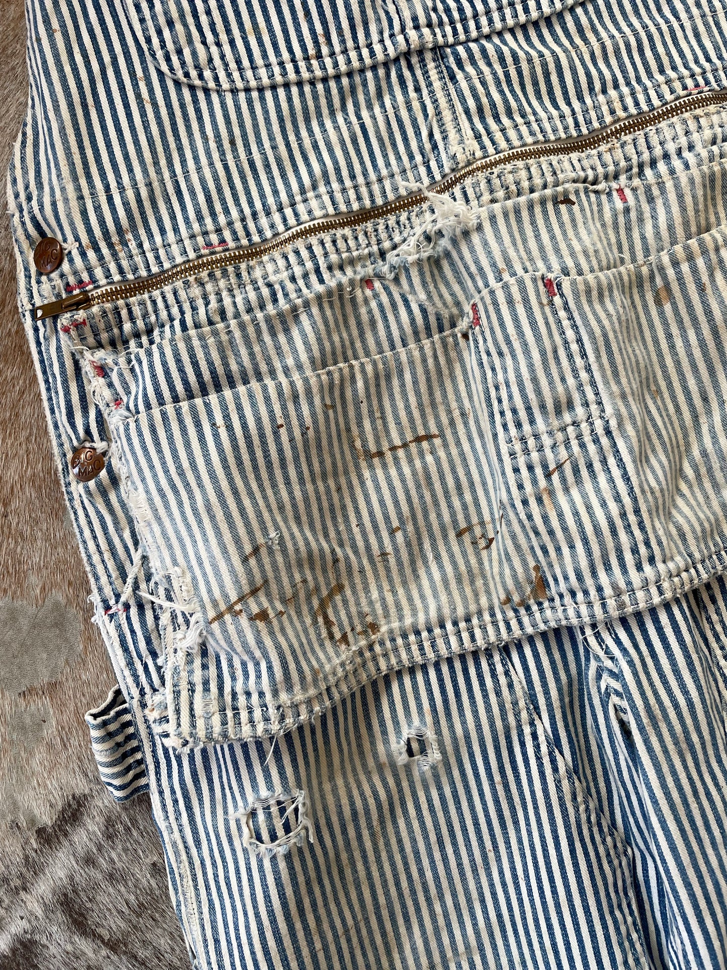 60s Penney’s Big Mac Express Stripe Overalls