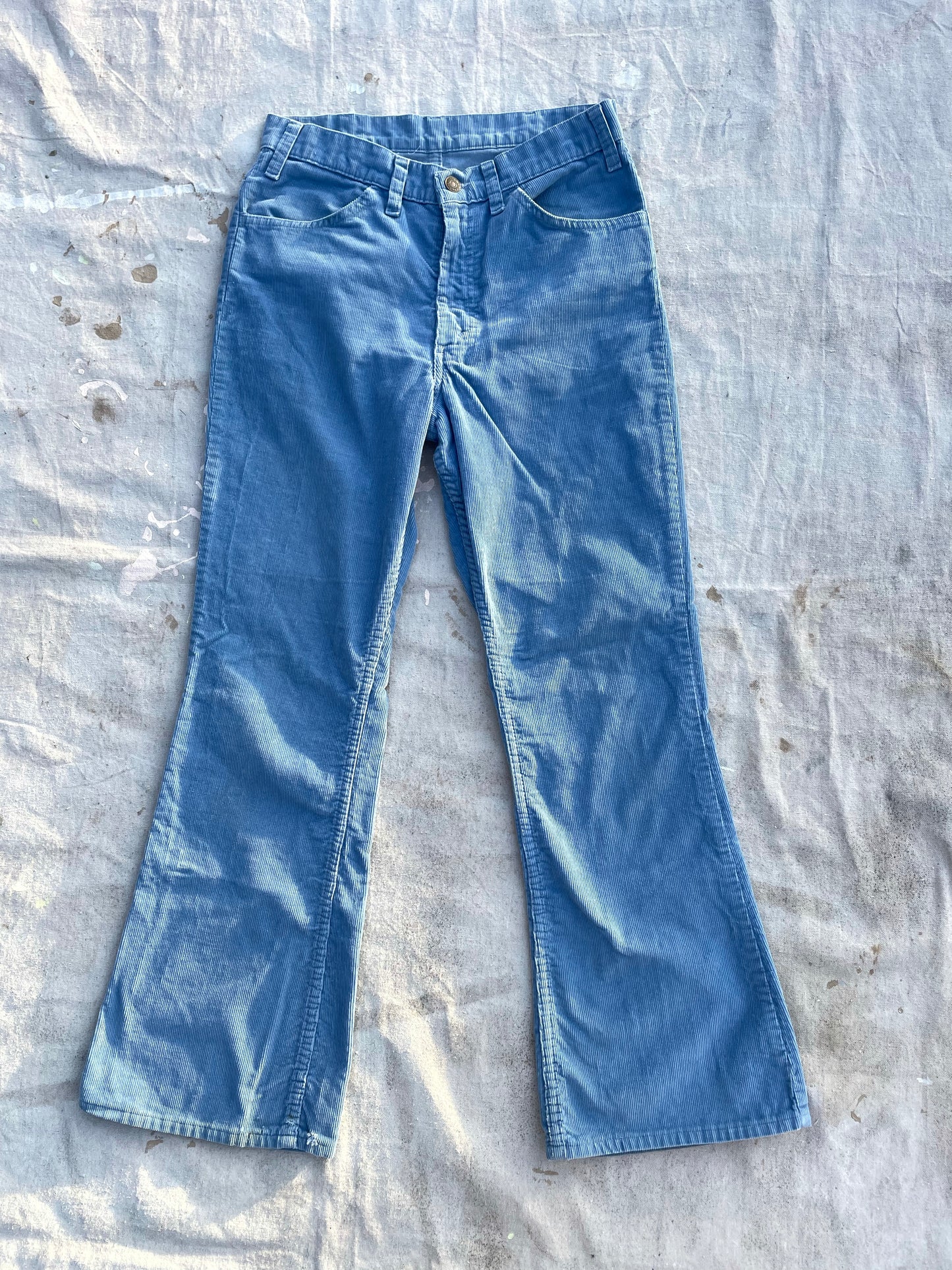 70s Baby Blue Levi’s Corduroy Bell Bottoms