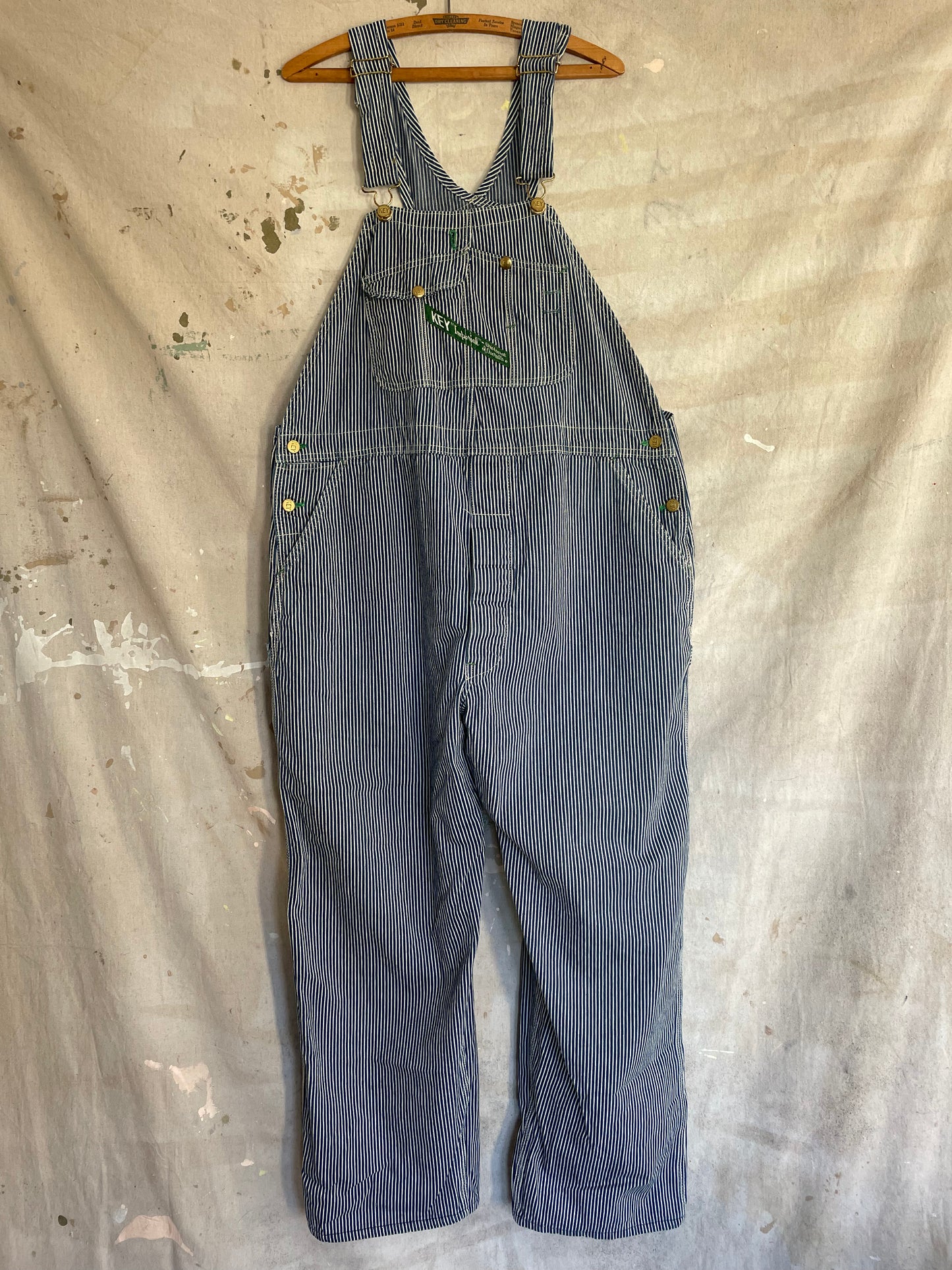 80s Hickory Stripe Overalls