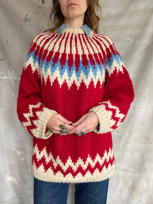 70s Greek Ski Sweater