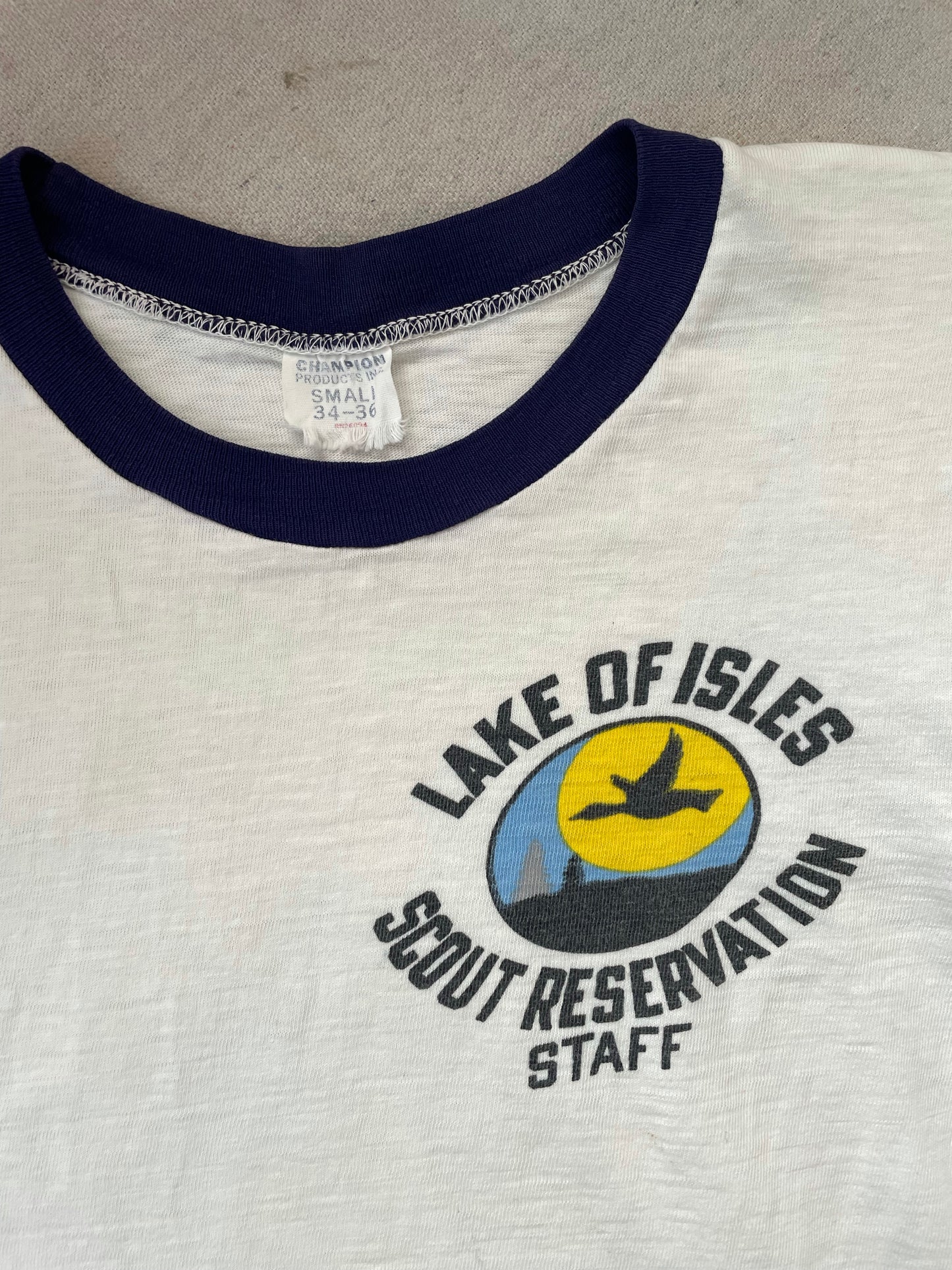 60s Champion Lake Of Isles Scout Reservation Staff Tee