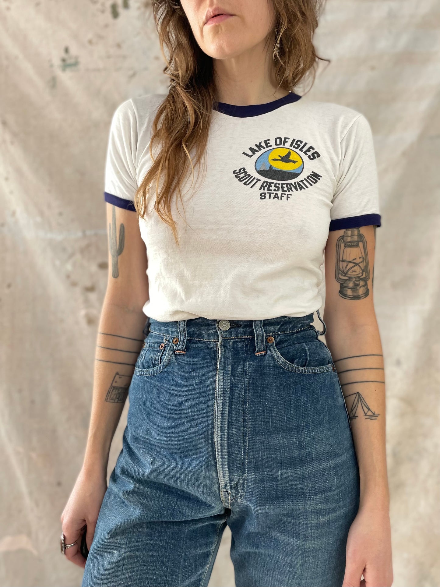 60s Champion Lake Of Isles Scout Reservation Staff Tee