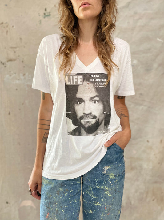 70s/80s Life Magazine Charles Manson Tee