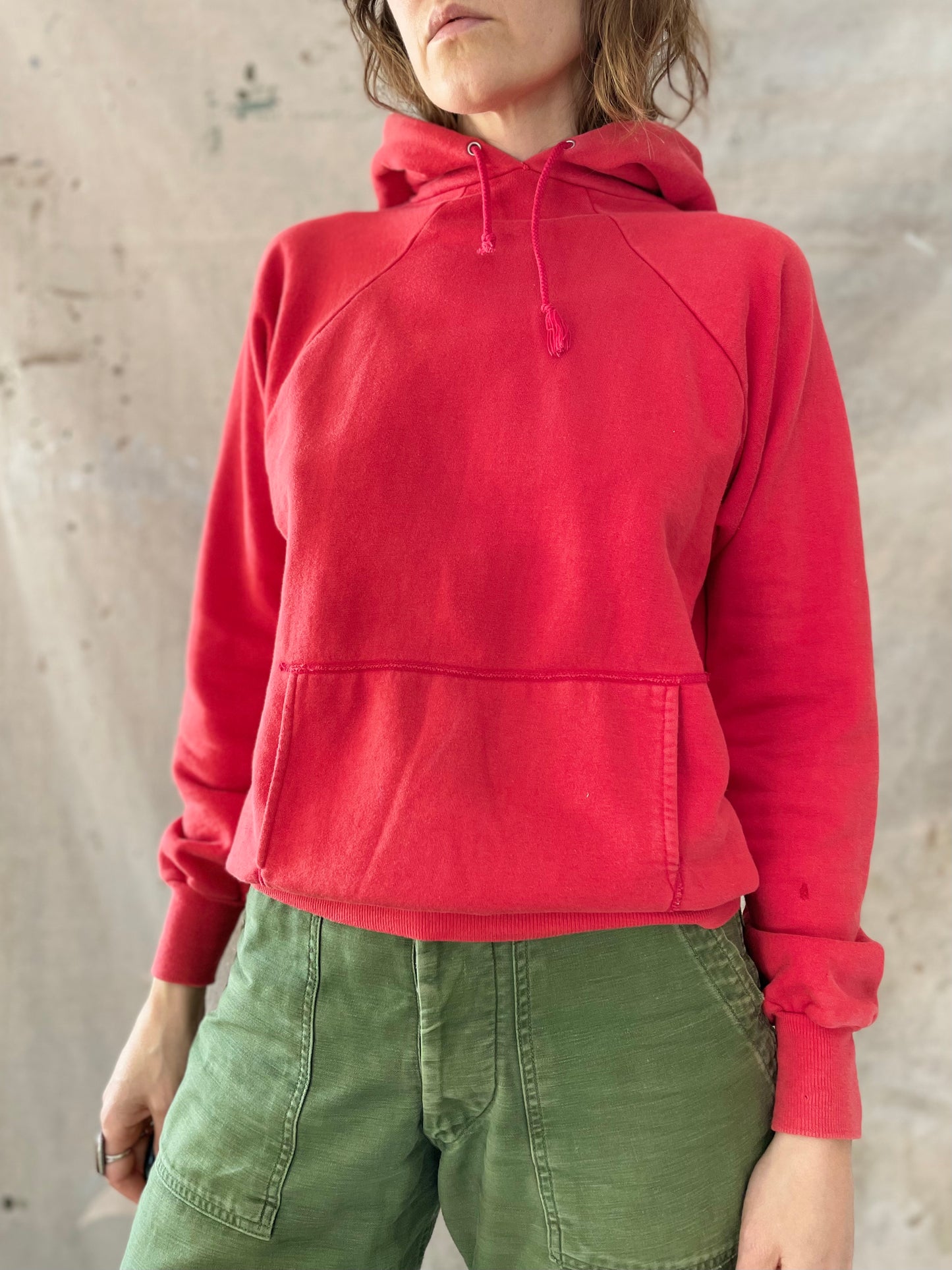 70s Faded Red Hoodie