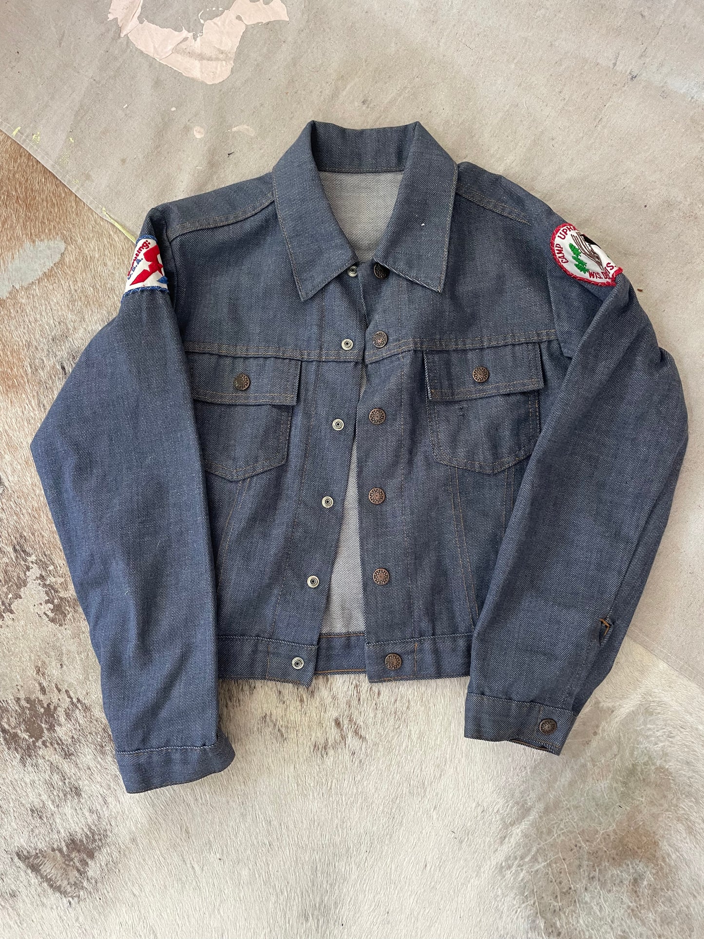 70s Girl Scout Patch Jean Jacket