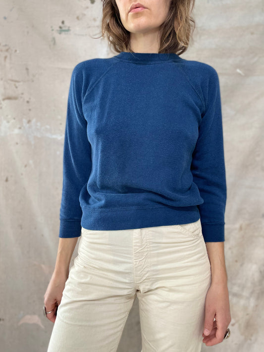 70s Blank Navy Blue Sweatshirt