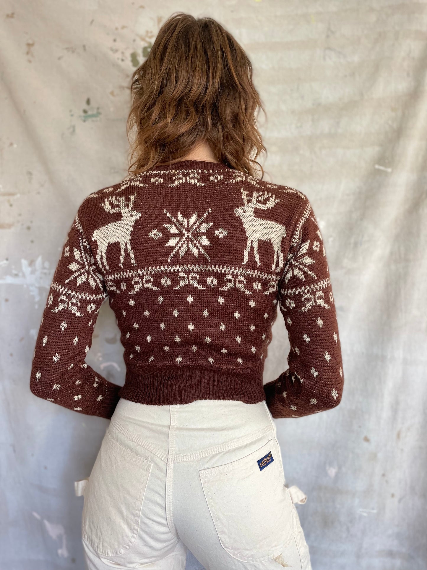 40s Jantzen Reindeer Holiday Sweater