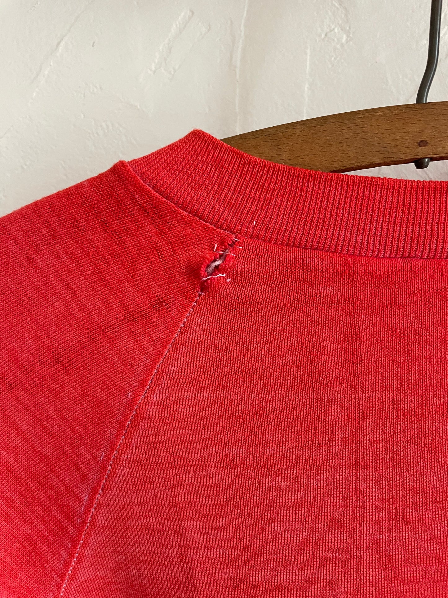 70s Blank Bright Red Sweatshirt