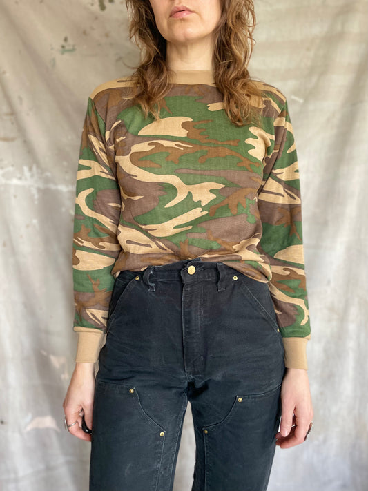 80s Deadstock Camo Thermal Shirt