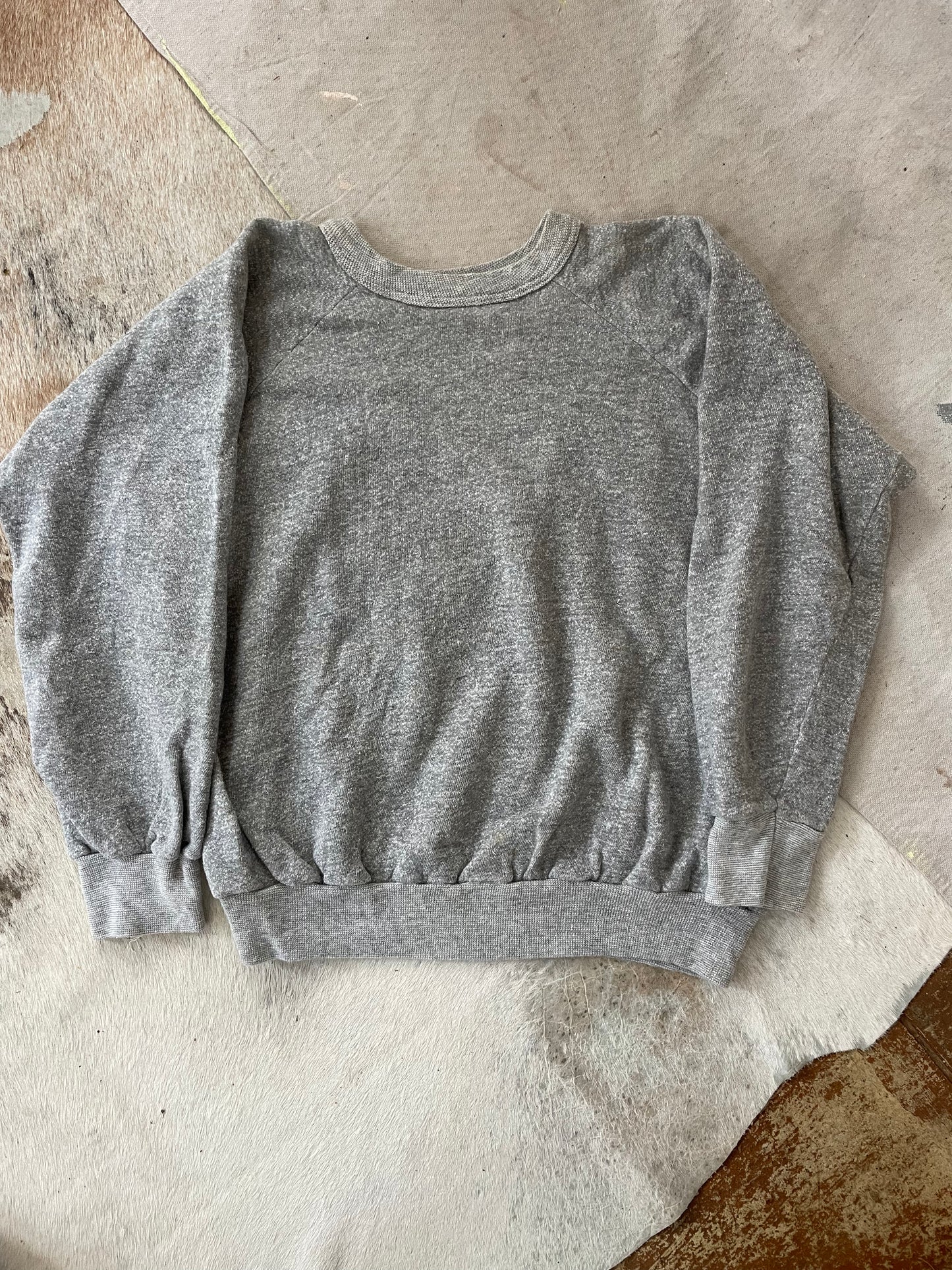 70s Blank Heather Grey Sweatshirt