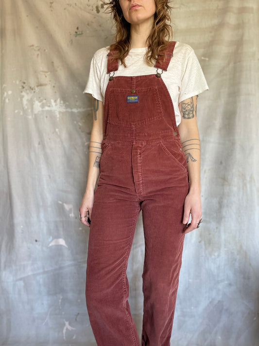 70s OshKosh Brick Corduroy Overalls