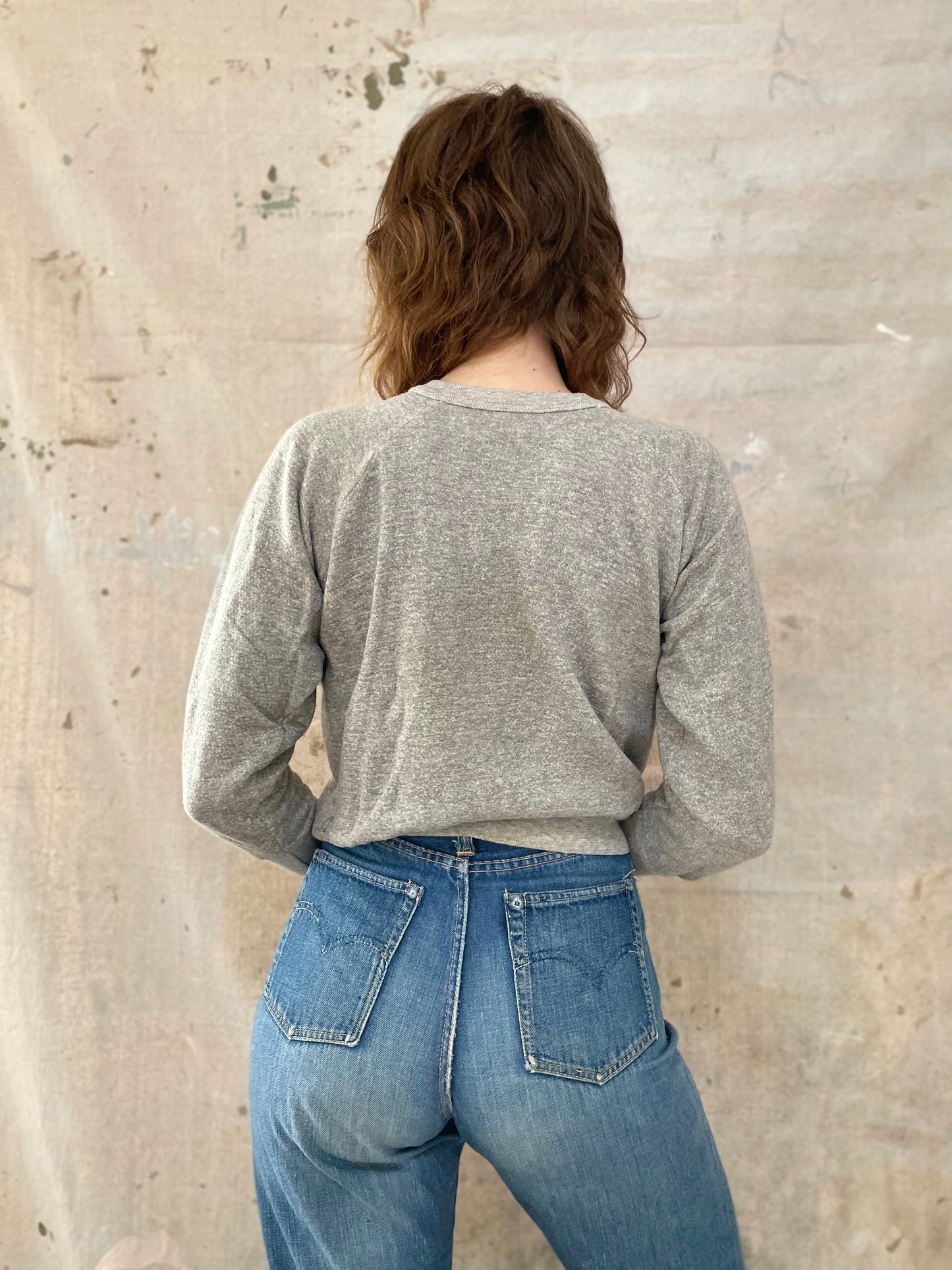 70s Blank Heather Grey Sweatshirt