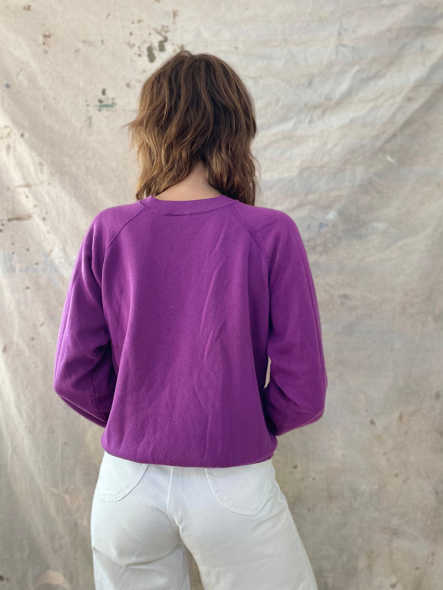 80s Blank Purple Sweatshirt