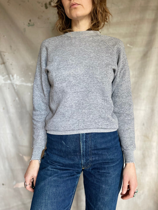 80s Blank Heather Gray Sweatshirt