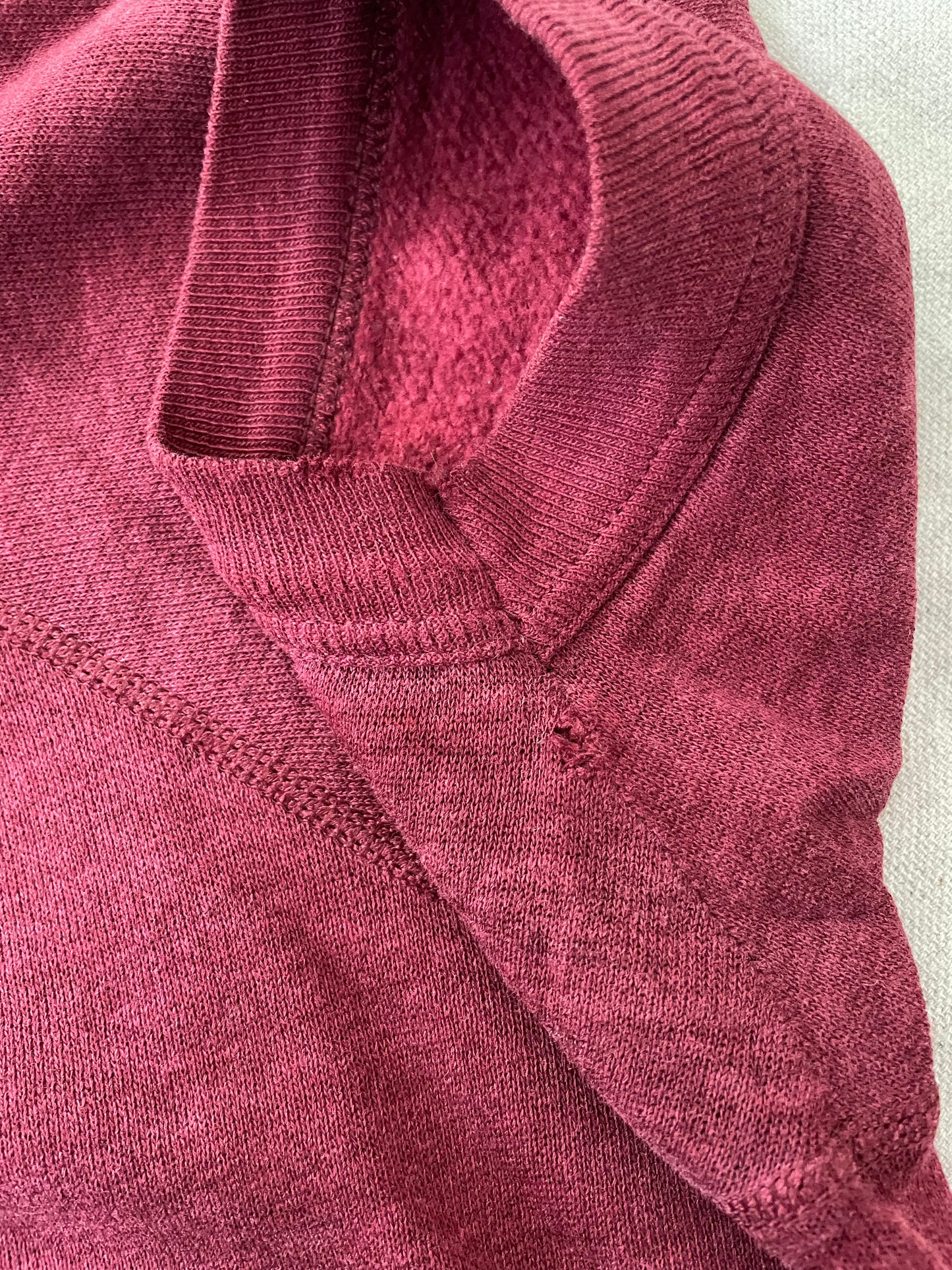 70s/80s Blank Maroon Short Sleeve Sweatshirt