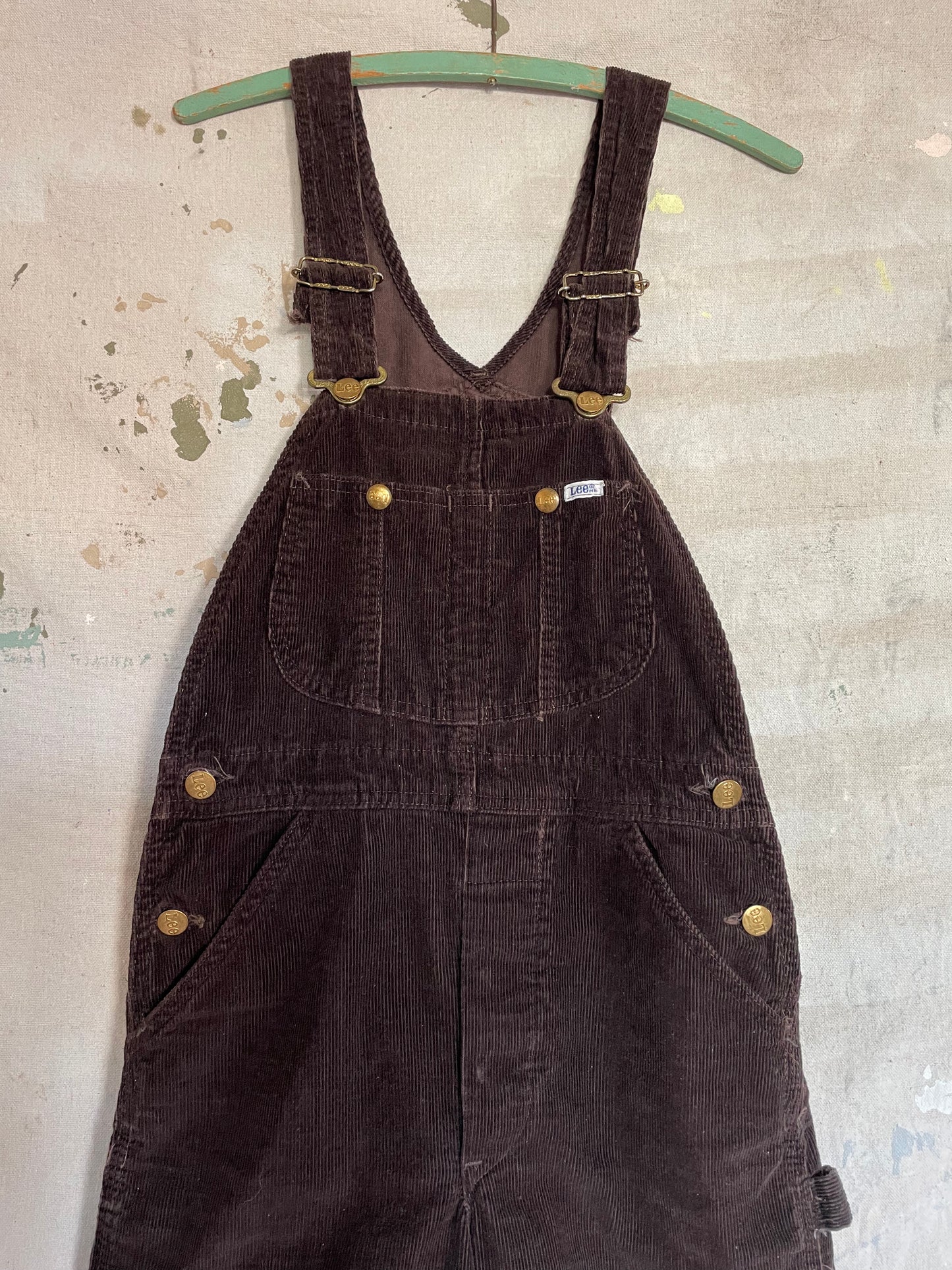 70s Brown Corduroy Lee Overalls