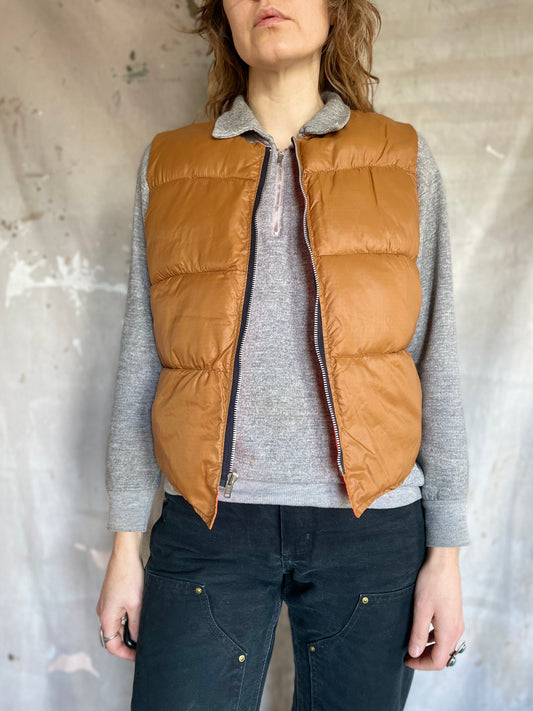 80s Reversible Light Brown/Safety Orange Vest