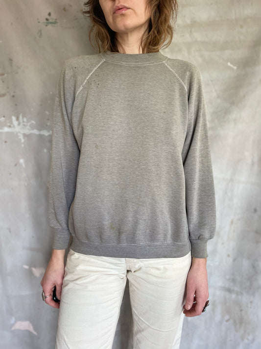 70s Green Gray Blank Sweatshirt