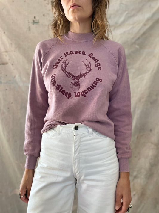 80s Deer Haven Lodge, Teen Sleep, Wyoming Sweatshirt