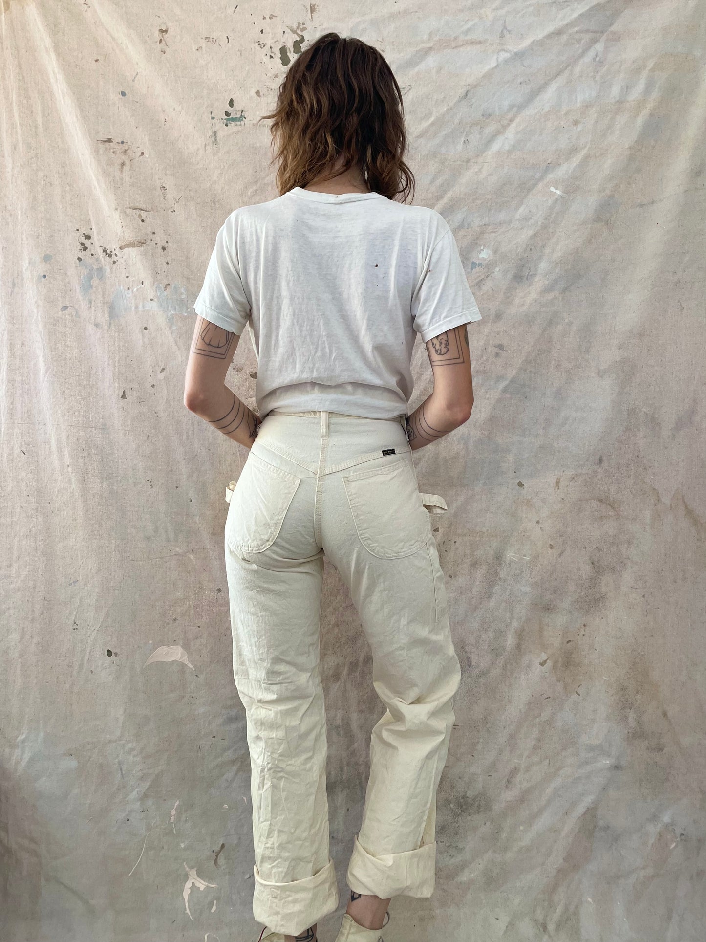 70s DeeCee Ecru Carpenter Pants