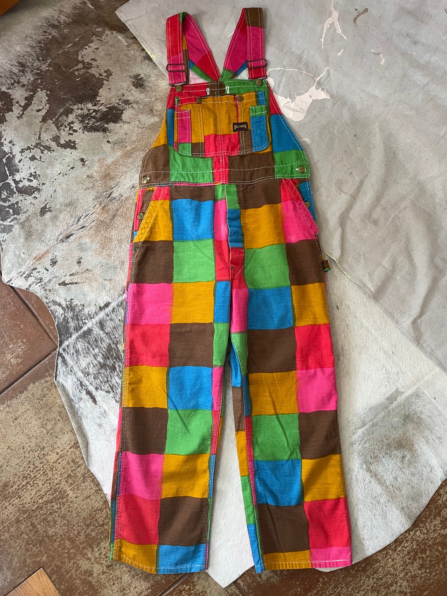 Big smith 2025 striped overalls