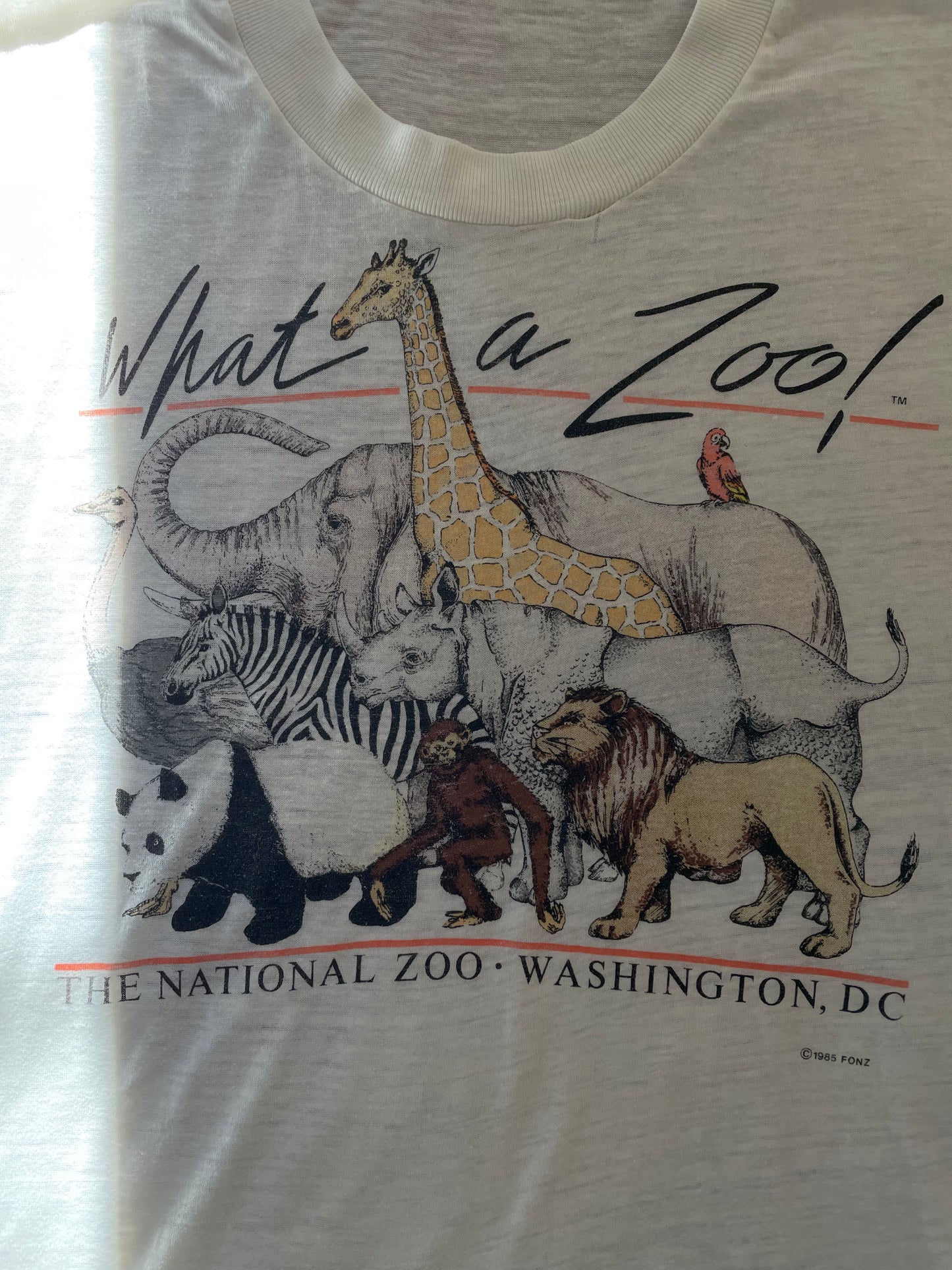 80s Paper Thin Washington DC National Zoo Tee