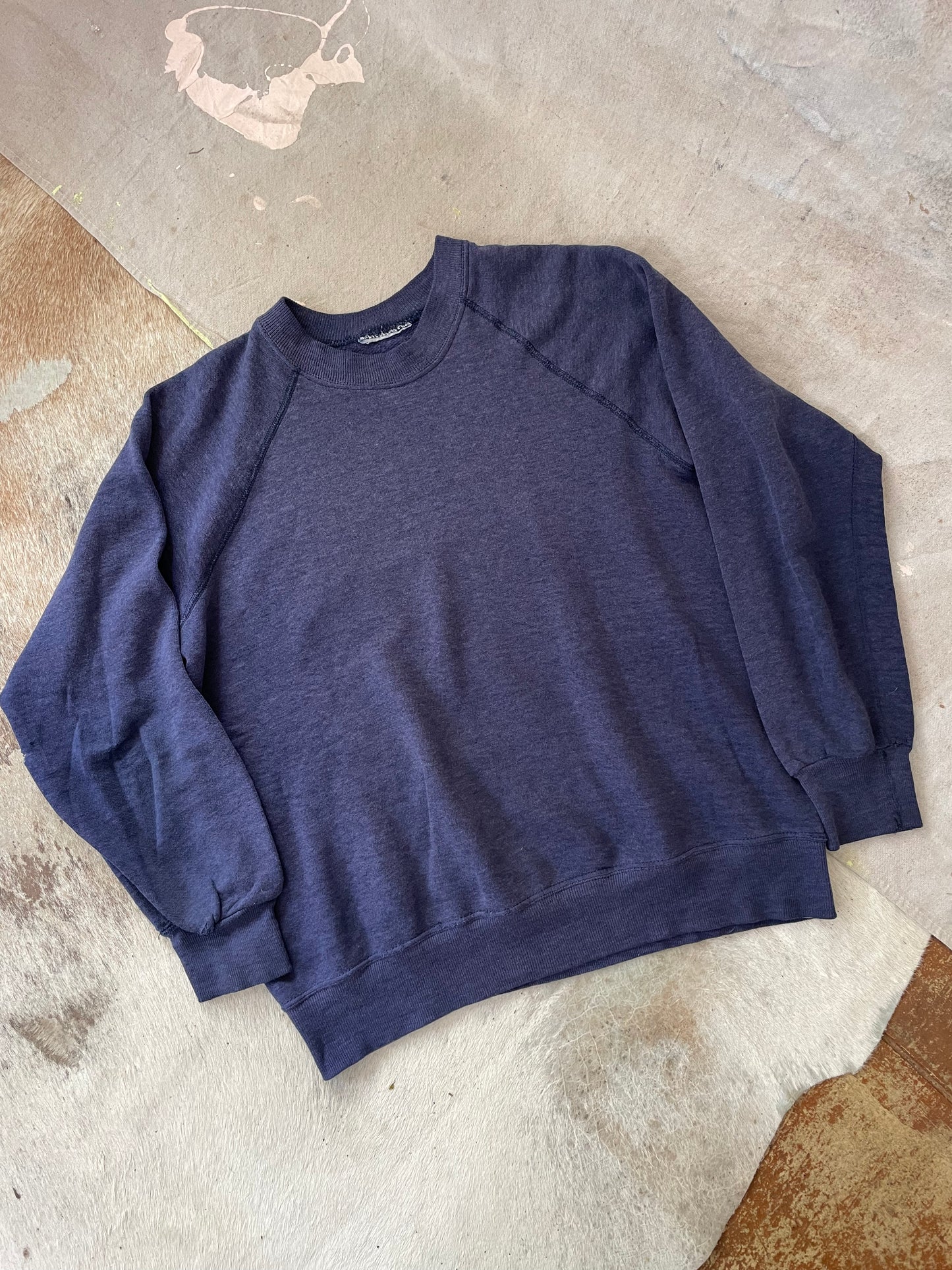 80s/90s Distressed Midnight Blue Sweatshirt