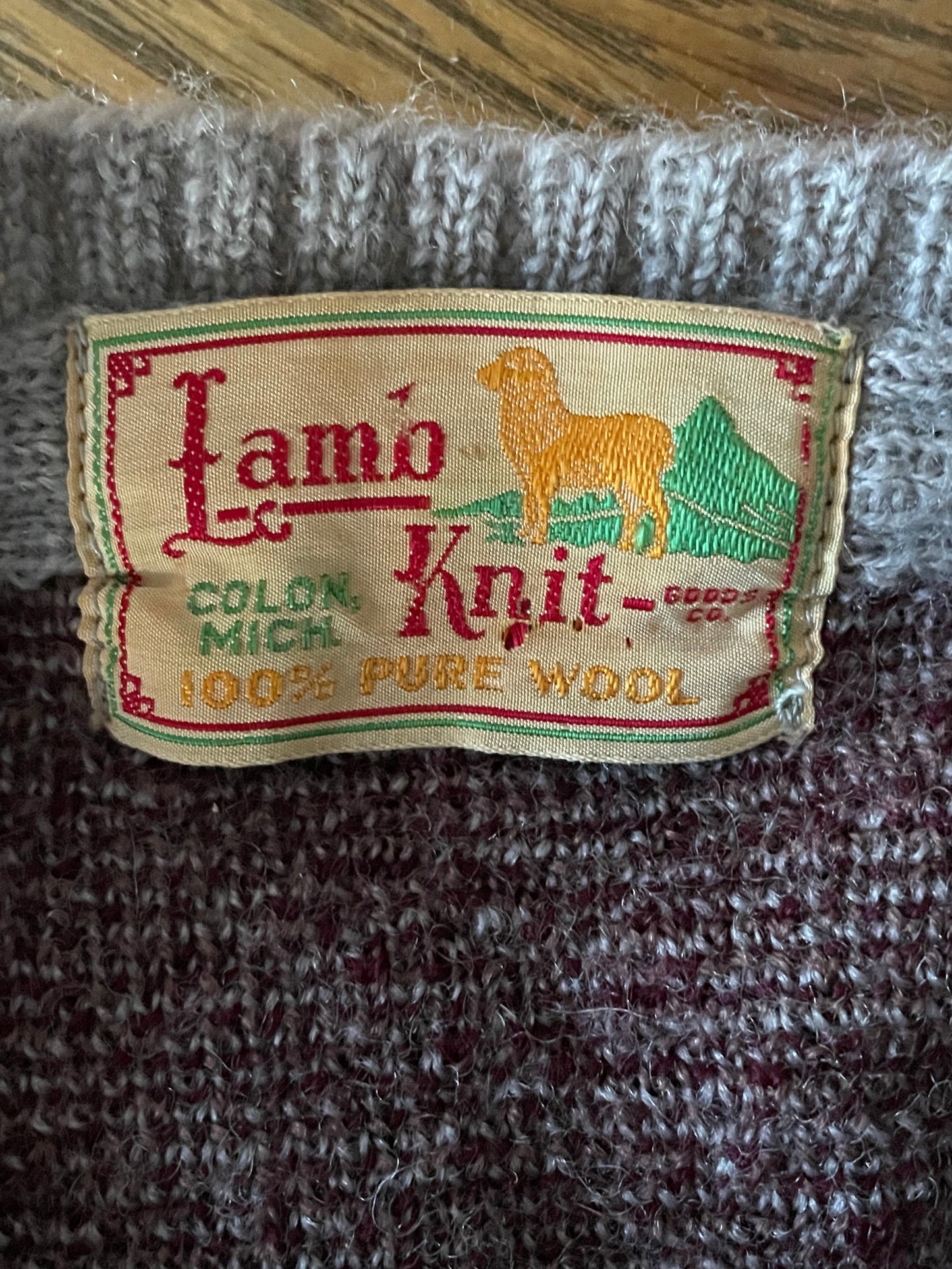 40s Lamb Knit Hunter Novelty Sweater