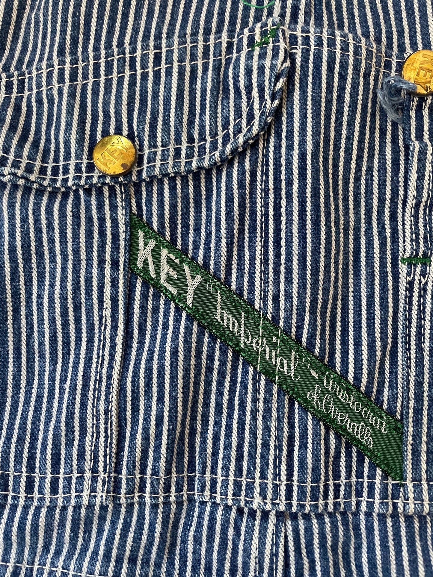 70s/80s Key Imperial Hickory Stripe Overalls