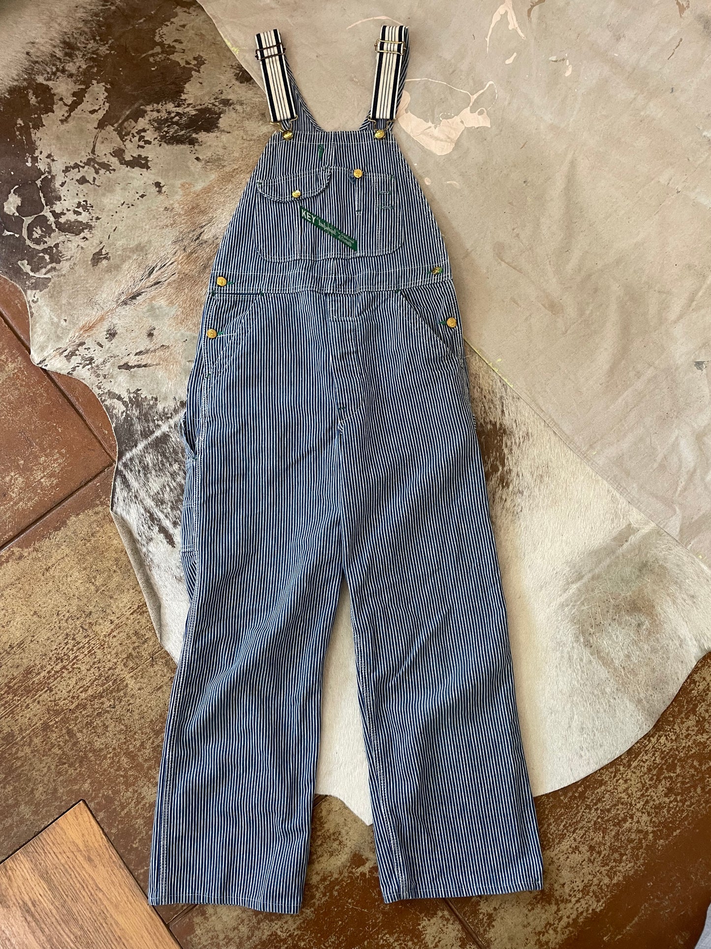 70s/80s Key Imperial Hickory Stripe Overalls