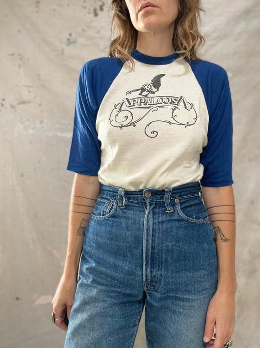 70s Appaloosa Horse Baseball Tee