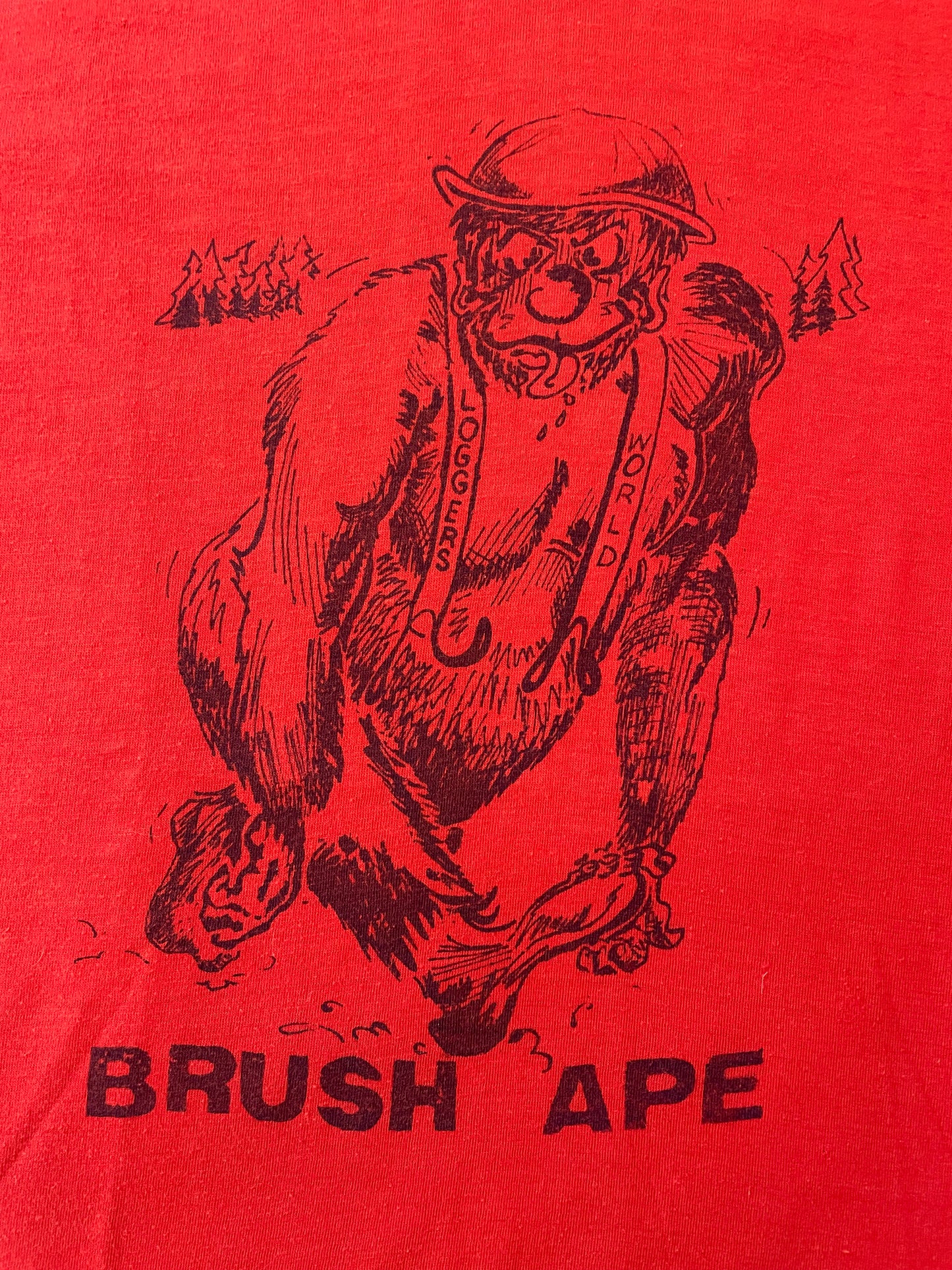 70s Loggers World Brush Ape Tee