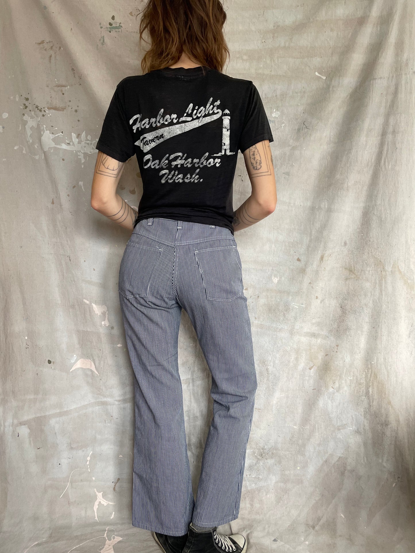 70s Hickory Stripe Bell Bottoms