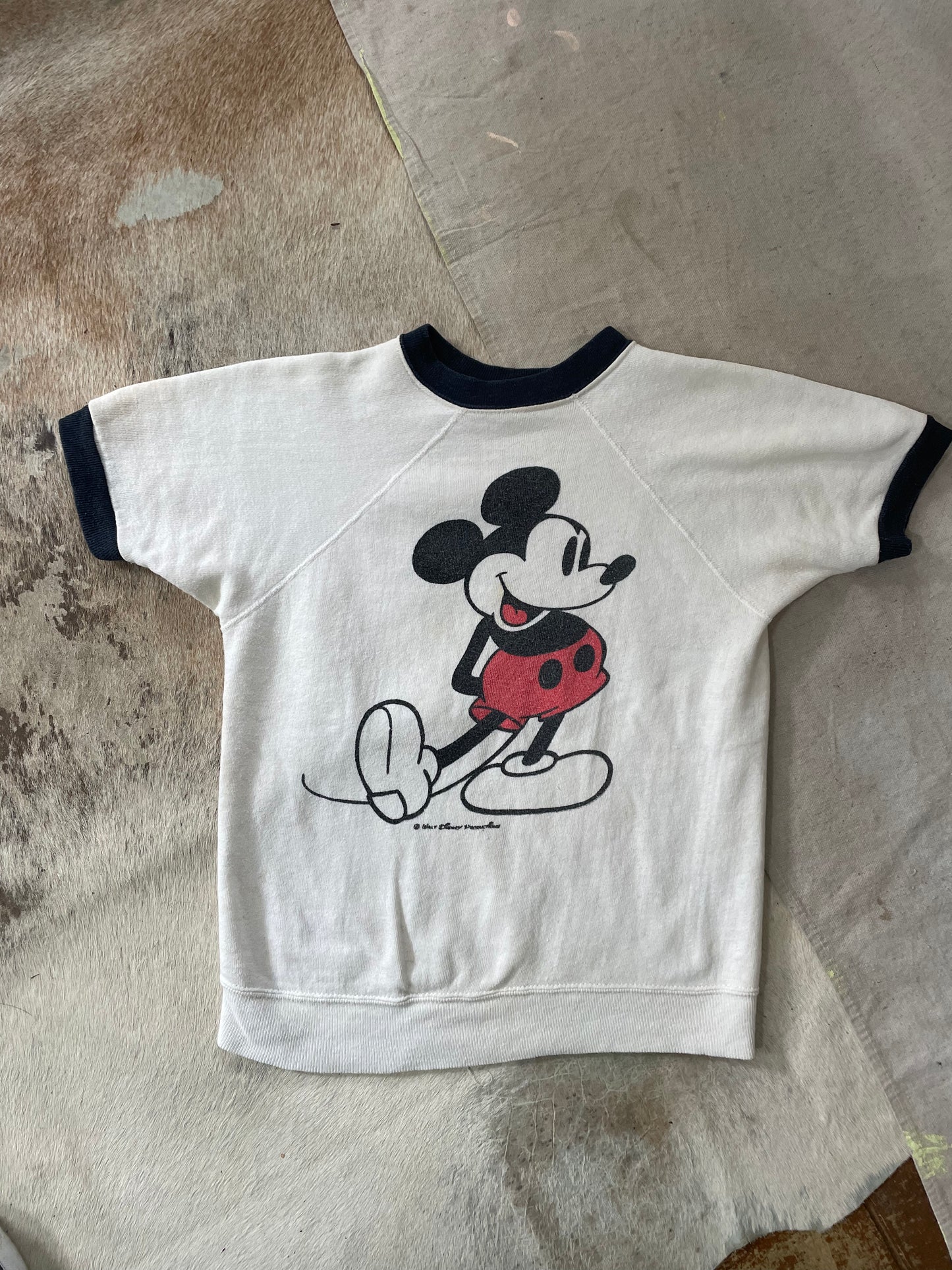 70s Mickey Mouse Short Sleeve Sweatshirt