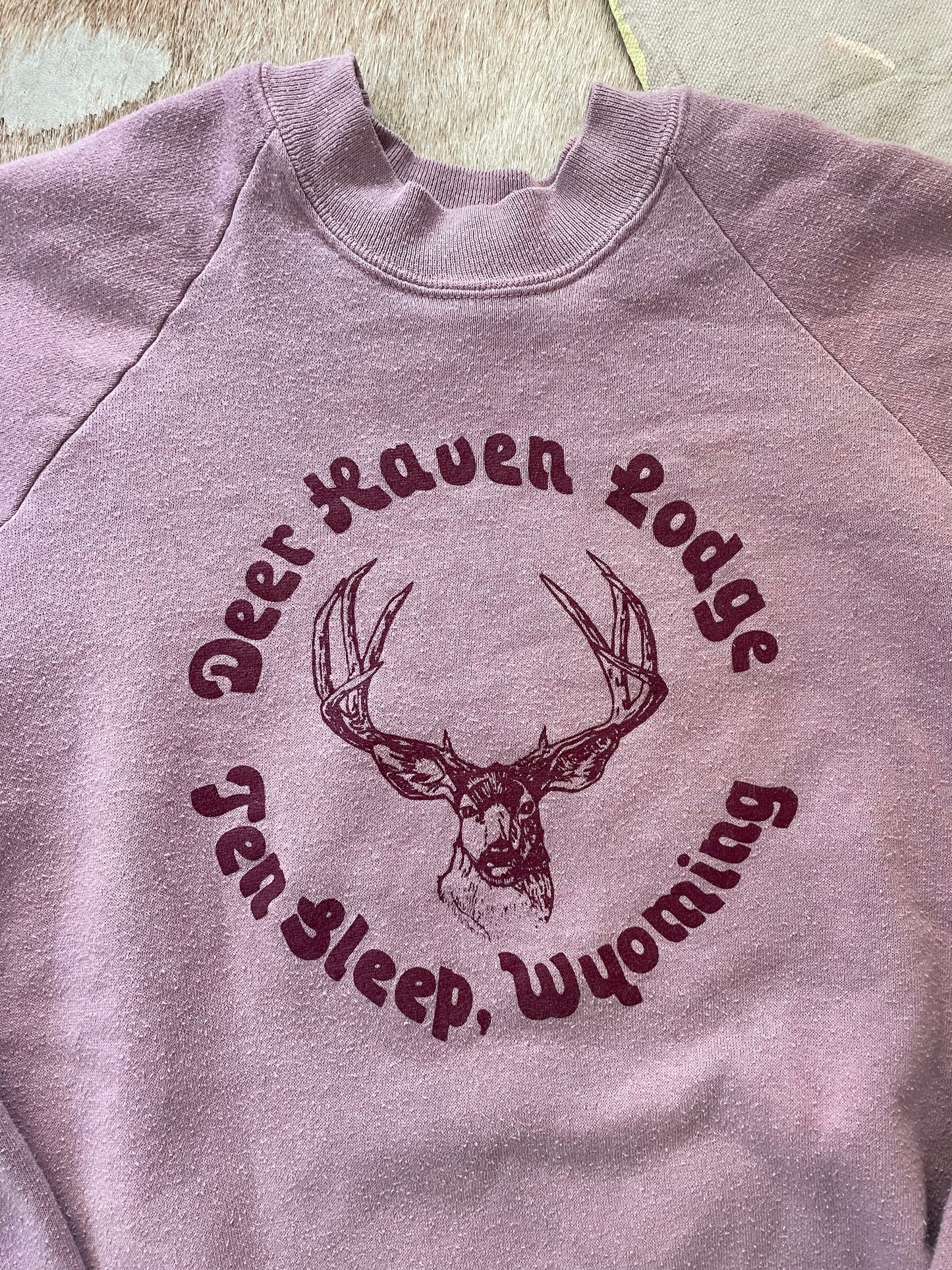 80s Deer Haven Lodge, Teen Sleep, Wyoming Sweatshirt