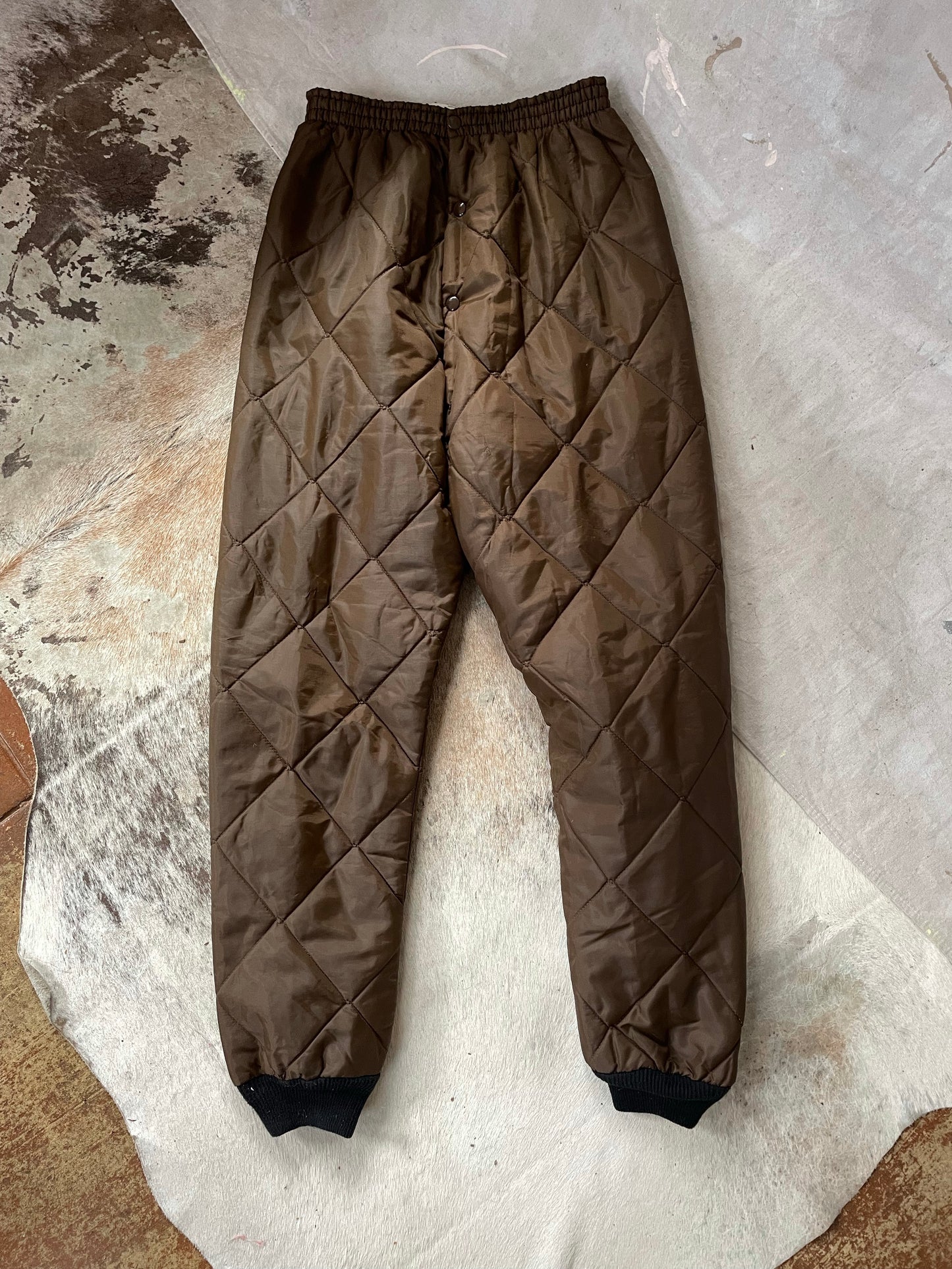 Brown Quilted Pants