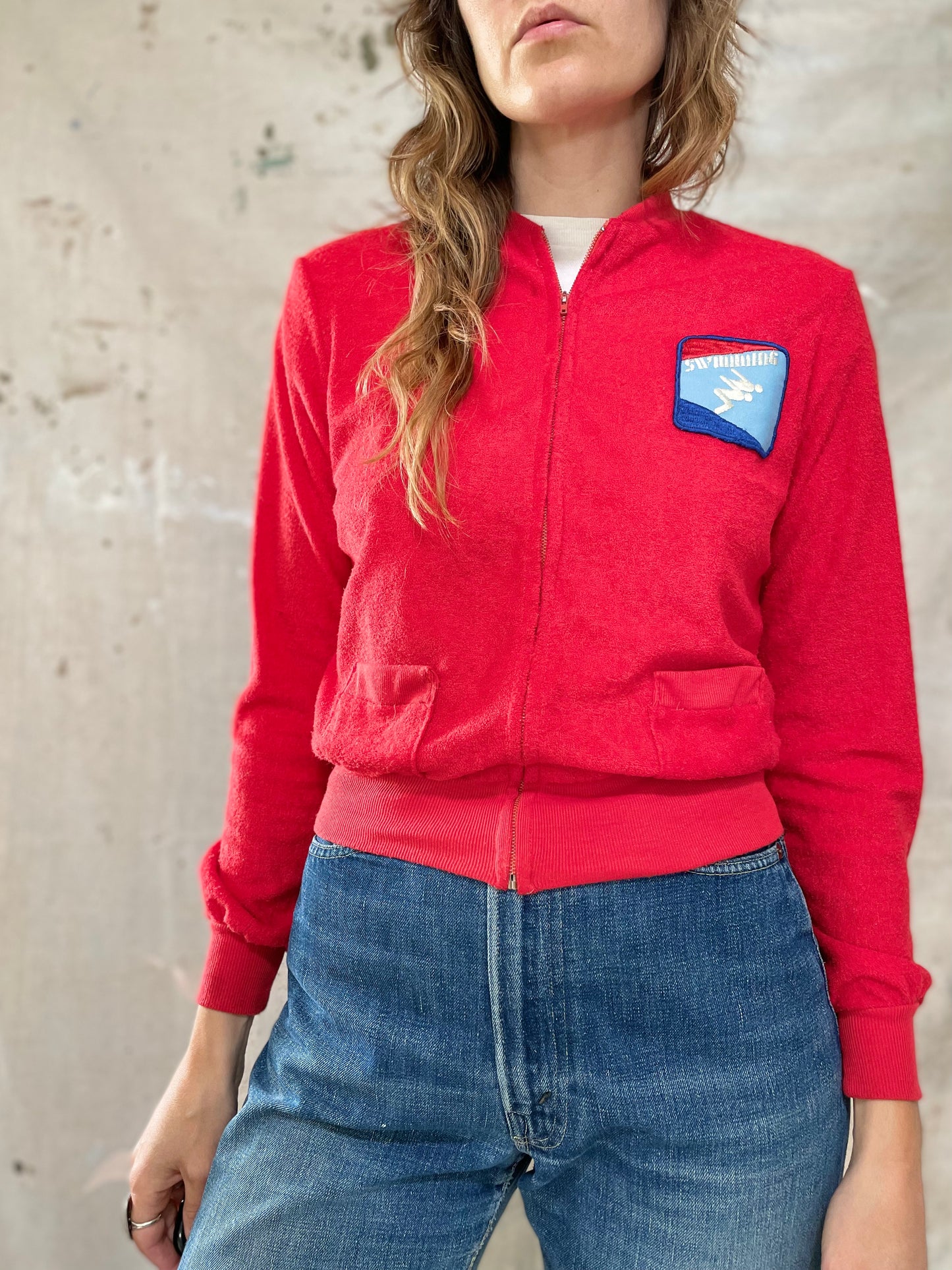 70s Terry Cloth Lifeguard Swimmer Jacket
