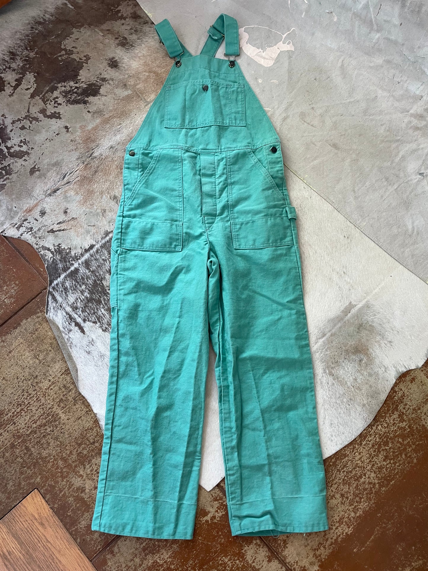 80s Teal Overalls