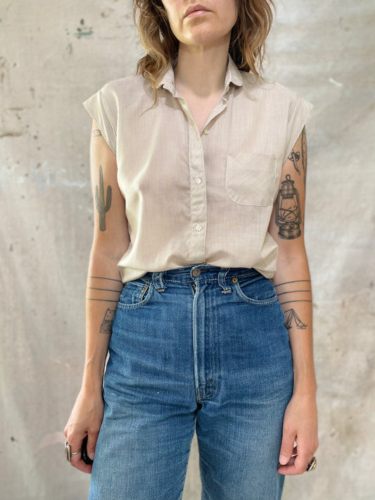 80s Tan Blouse