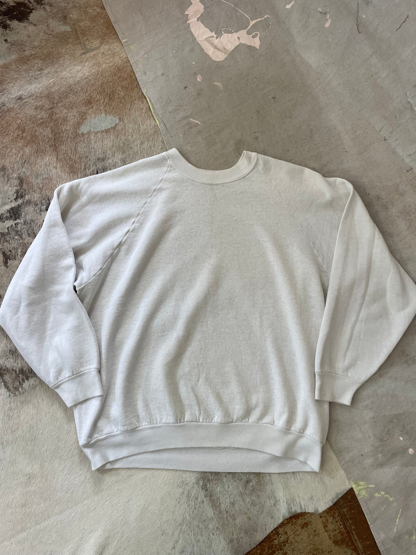 80s/90s Blank White Sweatshirt