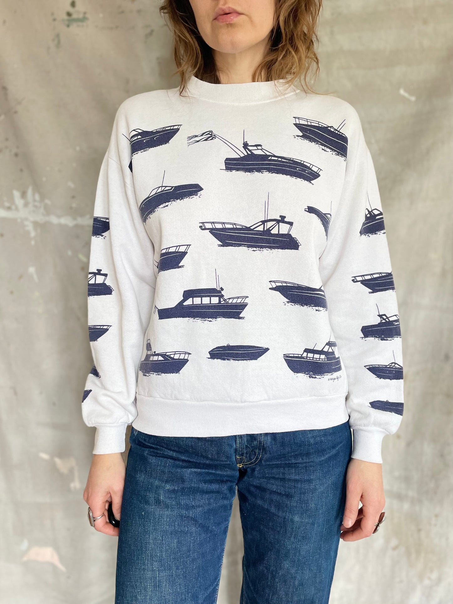 90s Boat Theme Sweatshirt