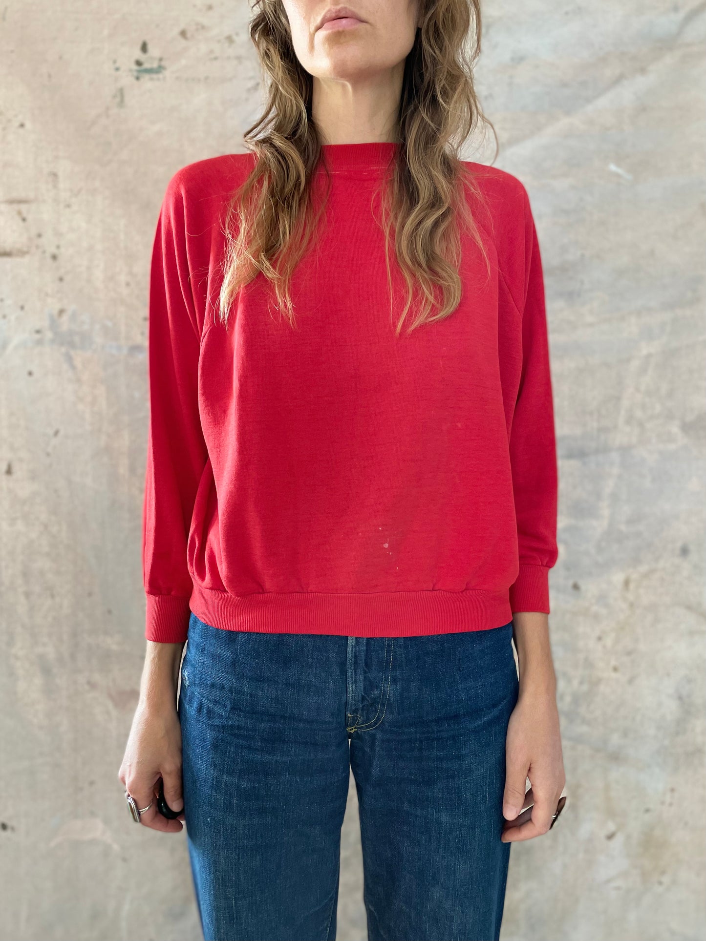 70s/80s Blank Red Sweatshirt