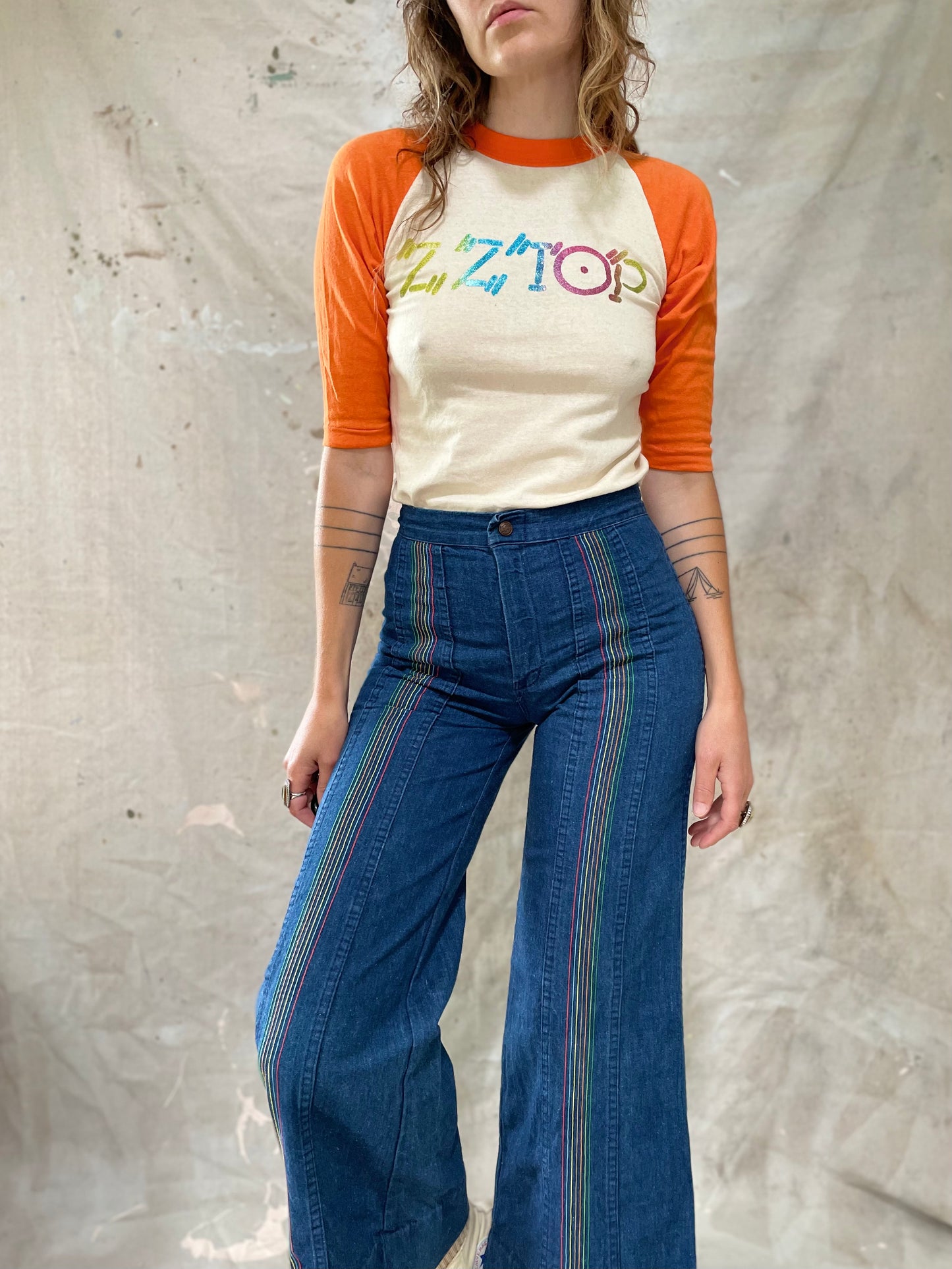 60s/70s Rainbow Bell Bottom Jeans