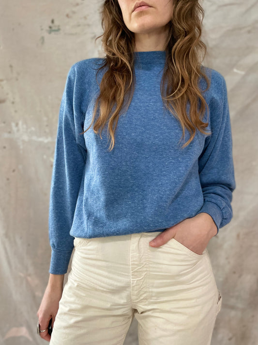 70s/80s Heathered Blue Sweatshirt